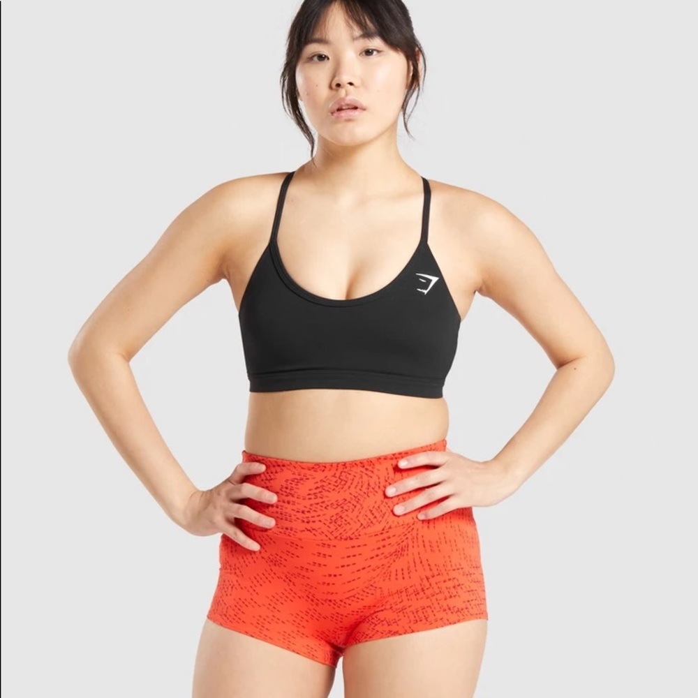 V neck training sports bra